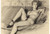 Gil Elvgren - Pinup Girl - Reclining Nude in Heels Poster Canvas Movie Film Prin