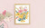 Girl with Wildflowers Bunch Sketch Colourful Art Print - Unframed A6 A5 A4 A3 A2