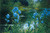 Peter Ellenshaw - Blue Poppies In Buchart Gardens 1990 Poster Canvas Movie Film