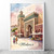 Exquisite Meknes Morocco Travel Poster - Vibrant Medina Watercolor Art Print Pos