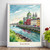 Galway Ireland Vibrant Travel Poster - Quaint Cityscape Art Print Poster Canvas