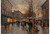 EDOUARD LEON CORTES Place de la Madeleine 1967 Poster Canvas Print Art Painting