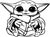 baby-yoda19 bw (2) Poster Canvas Movie Film Print A0 A1 A2 A3 A4 A5 A6 Art Wall