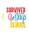 I Survived 100 Days Of School-01 (5) Poster Text for you Canvas Print A0 A1 A2 A