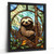 Stained Glass Sloth Wall Art Print Baby Sloth Picture Cute Sloth Artwork Print (