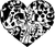 Heart Skellington silhouette Poster Canvas Movie Film Print A0 A1 A2 A3 A4 A5 A6