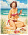 EDWARD D'ANCONA (American, 20th Century). Pin-Up with Ukulele. Poster Canvas Mov