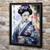Geisha Art Print Watercolour Wall Art Japanese Home Decor Poster Canvas Movie Fi