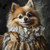 Lady Pomeranian with a detailed outfit inspired by historical fashion. Poster Ca