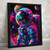 Neon Astronaut Print Poster Wall Art Prints Living Room Pictures Abstract Art (1