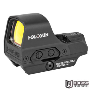 Holosun - Open Reflex 2MOA Dot or 2MOA Dot with 65MOA Circle - HS510C - 605930624571 Boss Firearms - BossFirearms.com Holosun - Open Reflex 2MOA Dot or 2MOA Dot with 65MOA Circle - HS510C - 605930624571 Boss Firearms - BossFirearms.com