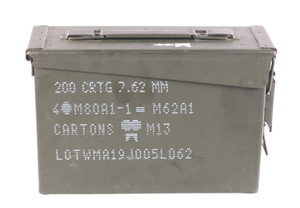 Military Surplus .30 Caliber Ammo Storage Can Steel ODG- Like New Condition Military Surplus .30 Caliber Ammo Storage Can Steel ODG- Like New Condition