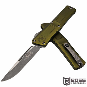 Microtech - Combat Troodon Generation III - OTF - OD Green Single Edge Apocalyptic - 1143-10APOD - Boss Firearms - BossFirearms.com Microtech - Combat Troodon Generation III - OTF - OD Green Single Edge Apocalyptic - 1143-10APOD - Boss Firearms - BossFirearms.com