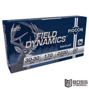 Fiocchi - Field Dynamics InterLock 30-30Win 170gr - 3030C - 762344709895 - Boss Firearms - BossFirearms.com Fiocchi - Field Dynamics InterLock 30-30Win 170gr - 3030C - 762344709895 - Boss Firearms - BossFirearms.com