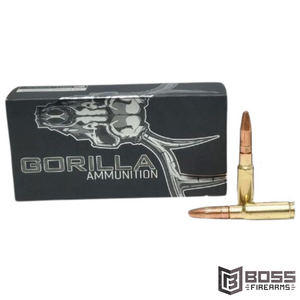 Gorilla - 8.6 Blackout 285gr Fracturing Subsonic Hunting Ammunition 20/Box - GA86285SD - Boss Firearms - BossFirearms.com Gorilla - 8.6 Blackout 285gr Fracturing Subsonic Hunting Ammunition 20/Box - GA86285SD - Boss Firearms - BossFirearms.com