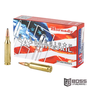 Hornady - American Whitetail 243Win 100gr Interlock Boat Tail Soft Point 20/Box - 8047 - 090255380477 - Boss Firearms - BossFirearms.com Hornady - American Whitetail 243Win 100gr Interlock Boat Tail Soft Point 20/Box - 8047 - 090255380477 - Boss Firearms - BossFirearms.com