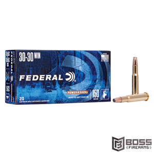 Federal Premium - PowerShok 30-30, 150gr Soft Point Flat Nose 20/Box - 3030A - 029465084486 - Boss Firearms - BossFirearms.com Federal Premium - PowerShok 30-30, 150gr Soft Point Flat Nose 20/Box - 3030A - 029465084486 - Boss Firearms - BossFirearms.com
