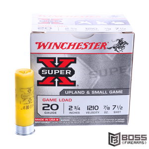 Winchester - Super-X 20 ga Shotshell 25/Box - XU207 - 020892013414 - Boss Firearms - BossFirearms.com Winchester - Super-X 20 ga Shotshell 25/Box - XU207 - 020892013414 - Boss Firearms - BossFirearms.com