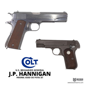 U.S. Army Brigadier General & First Dean of Students at Texas A&M, J.P. Hannigan, Colt Pistol Set U.S. Army Brigadier General & First Dean of Students at Texas A&M, J.P. Hannigan, Colt Pistol Set