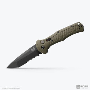 Benchmade Claymore Automatic Tanto Pocket Knife - Ranger Green Grivory, CPM-D2 Tool Steel Blade Benchmade Claymore Automatic Tanto Pocket Knife - Ranger Green Grivory, CPM-D2 Tool Steel Blade