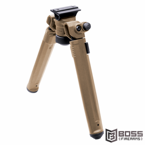 Magpul Bipod Hard Anodized 6061 T-6 Aluminum Fits A.R.M.S And 17S Style Rails 6.3"-10.3" Length FDE - MAG951-FDE - 840815119364