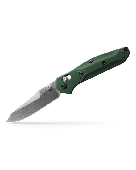 Benchmade 945 Mini Osborne | Green Aluminum | EDC Folding Knife