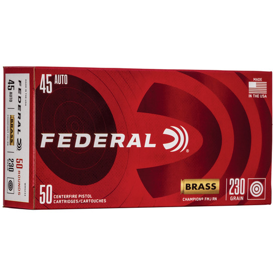 Federal, Champion, 45 ACP, 230Gr, Full Metal Jacket, 50 Round Box