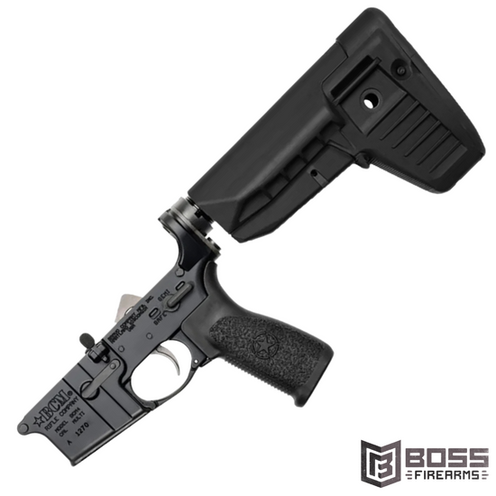 BCM - Lower Receiver w/MK2RMS-M1T0 & Stock Mod-1-SOPMOD Blk - LRG-RMS-STK-MOD-1-SPMD-BLK - 812526023759 - Boss Firearms - BossFirearms.com