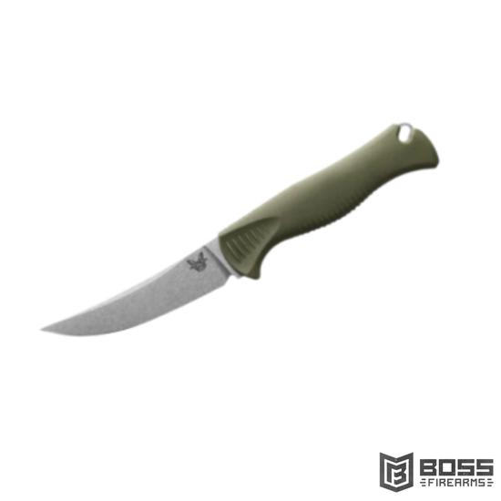 Benchmade Meatcrafter Dark Olive Santoprene 4" Trailing Point #15505