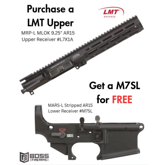 LMT Defense- Purchase the MRP-L MLOK 9.25" AR15 Upper Receiver #L7X1A get the Lower Receiver #M7SL for FREE