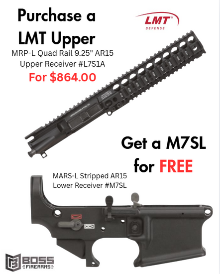 LMT Defense- Purchase the MRP-L Quad Rail 9.25" AR15 Upper Receiver #L7S1A get the Lower Receiver #M7SL for FREE