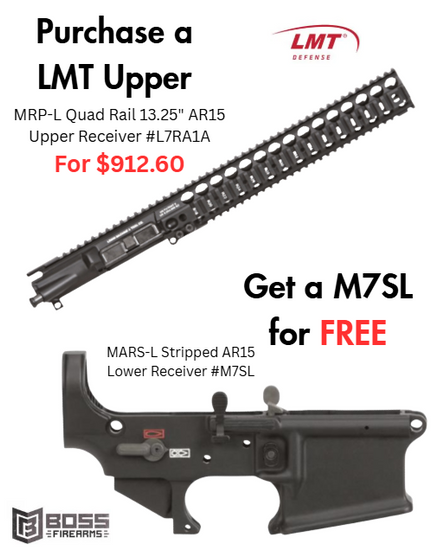 LMT Defense- Purchase the MRP-L Quad Rail 13.25" AR15 Upper Receiver #L7RA1A get the Lower Receiver #M7SL for FREE