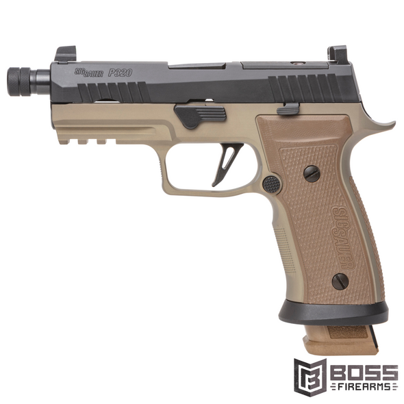 Sig Sauer - P320 AXG Combat 9mm Pistol 4.6" FDE - 320AXGCA-9-CW-CBT-TB-R2 - 798681642427 - Boss Firearms - BossFirearms.com