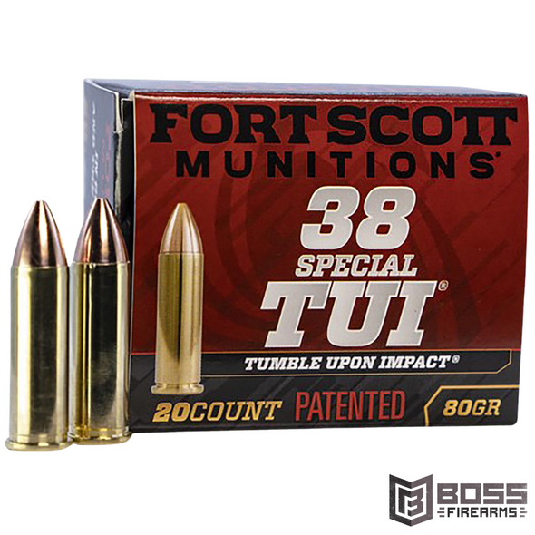 Fort Scott Munitions 38 Special 80 Grain TUI Box of 20 - 38SPL-080-SCV - 758381722126 - Boss Firearms