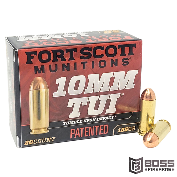 Fort Scott - 10mm 125 Gr TUI box of 20 - 10mm-125-SCV - 758381721143 - Boss Firearms
