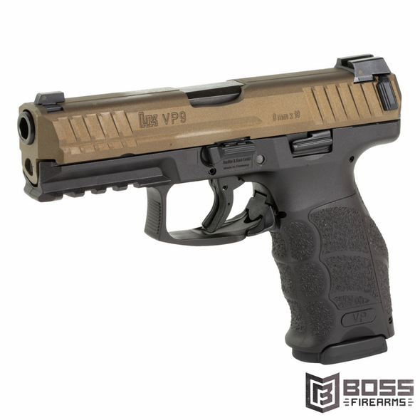 HK VP9 9mm Pistol - 4.09" Midnight Bronze - 81000799 - 642230264625 - Boss Firearms - BossFirearms.com
