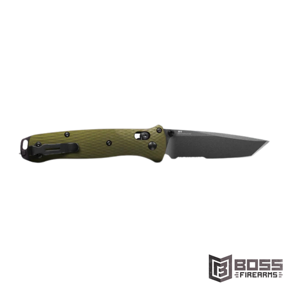Benchmade - Bailout Woodland Green Aluminum Serrated - 537SGY-1 - 610953188634 - Boss Firearms - BossFirearms.com