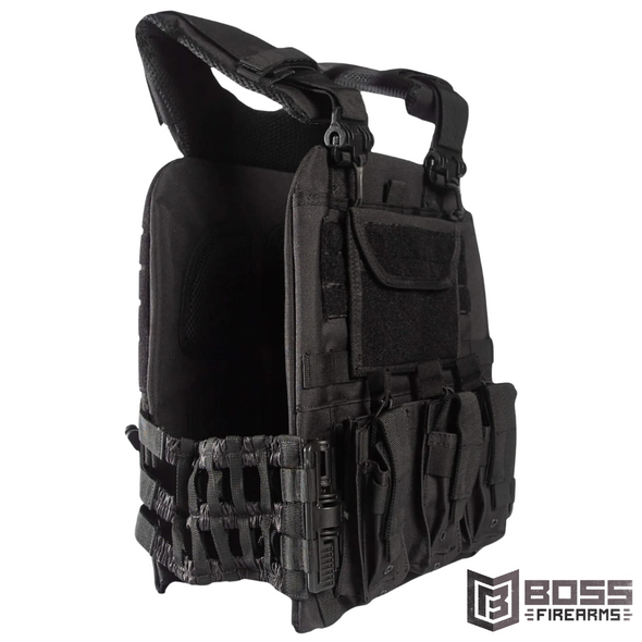 Guard Dog Body Armor Dane Quick Release Plate Carrier Black - DANE-BLK - Boss Firearms