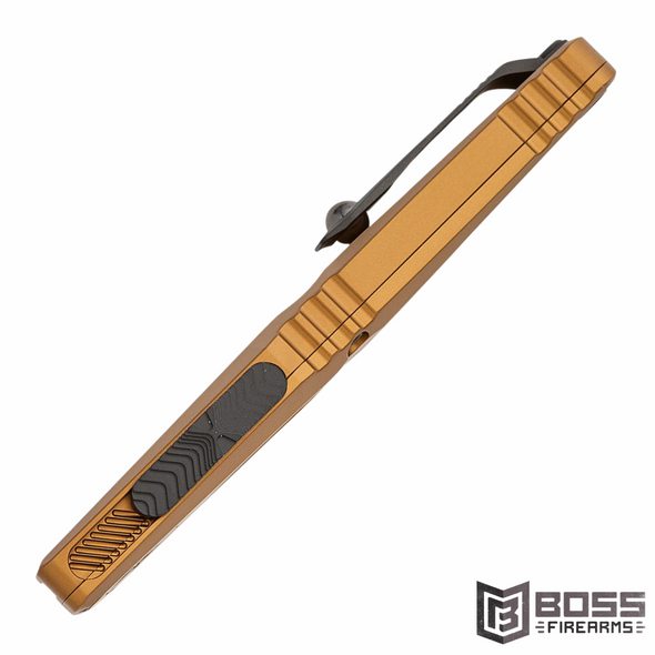 Microtech - Combat Troodon Gen III D/E - OTF - Tan Handle - Black Blade - 1142-1TA - Boss Firearms - BossFirearms.com