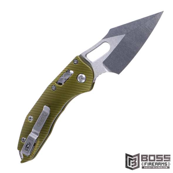 Microtech - Stitch Ram-Lok - Folding Pocket Knife - OD Green Stonewash Standard - 169RL-10FLOD - Boss Firearms - BossFirearms.com