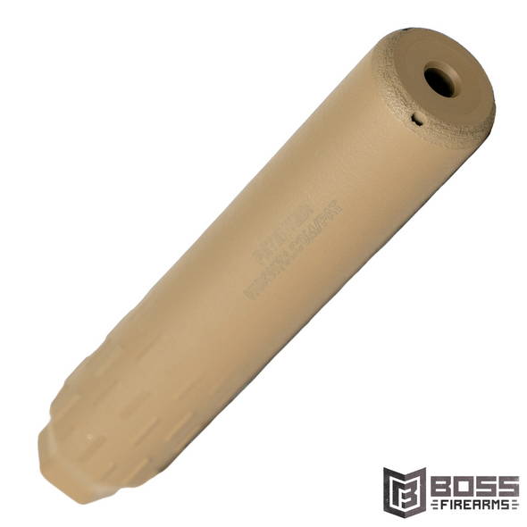 Huxwrx FLOW 22TI .22 Cal Titanium Direct Thread Suppressor - FDE - 3166 - 706433764303 - Boss Firearms - BossFirearms.com