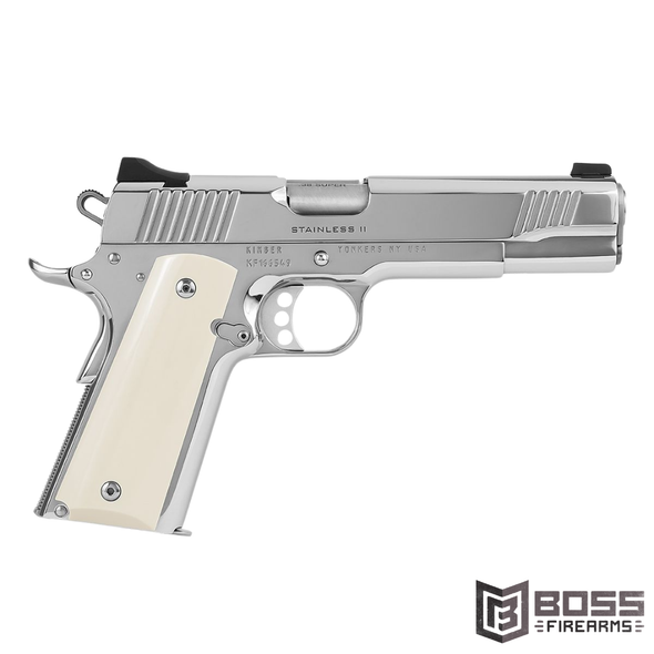 Kimber Stainless II High Polished - .38 Super - 3200397 - 669278323978- Boss Firearms - BossFirearms.com