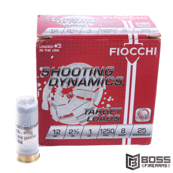 Fiocchi - Shooting Dynamics - Target Loads - 12 ga - 12SD1X8 - Boss Firearms - BossFirearms.com