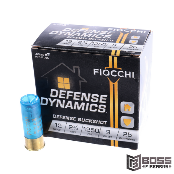 Fiocchi - Defense Dynamics Buckshot - 12 ga Shotshells - 12EX00BK - Boss Firearms - BossFirearms.com