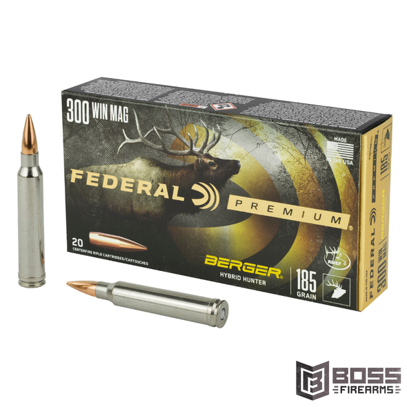 Federal Premium - Berger Hybrid Hunter 300 Win 185 gr 20/Box  - P300WBCH1 - 604544649253 - Boss Firearms - BossFirearms.com