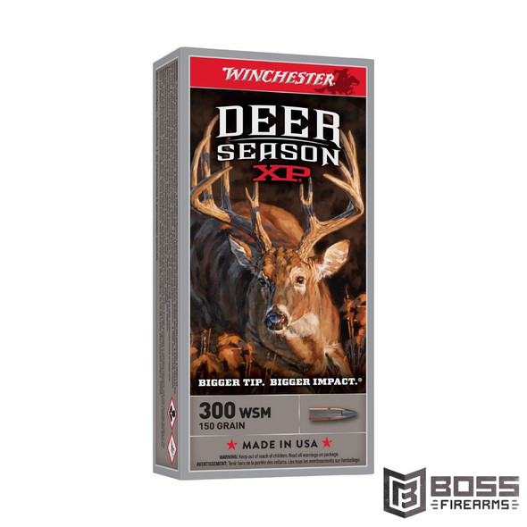 Winchester -  Deer Season XP 300 WSM 150gr 20/Box - X300SDS - 020892221611 - Boss Firearms - BossFirearms.com