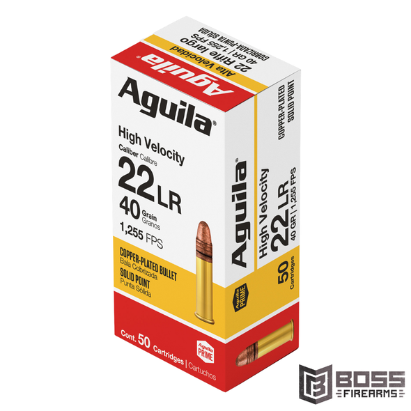 Aguila - Rimfire 22LR 40gr 50/Box - 1B220328 - 640420001012 - Boss Firearms - BossFirearms.com