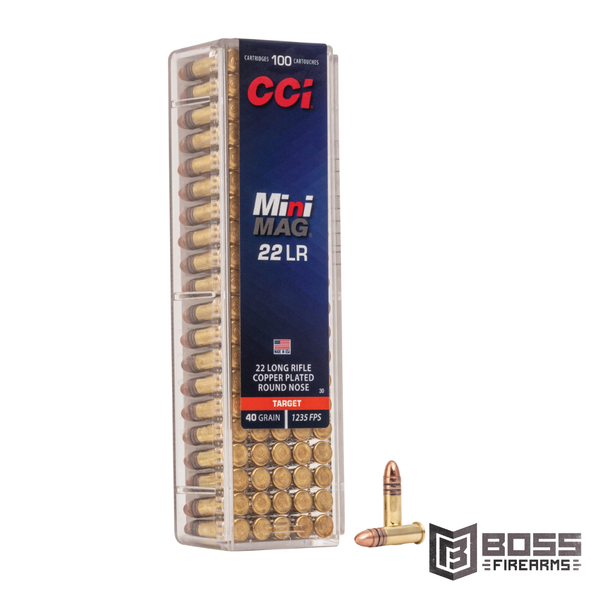 CCI Ammunition - 22LR 40gr Gilded Lead Roundnose 100/Box - #CCI30 - 076683000309 - Boss Firearms - BossFirearms.com