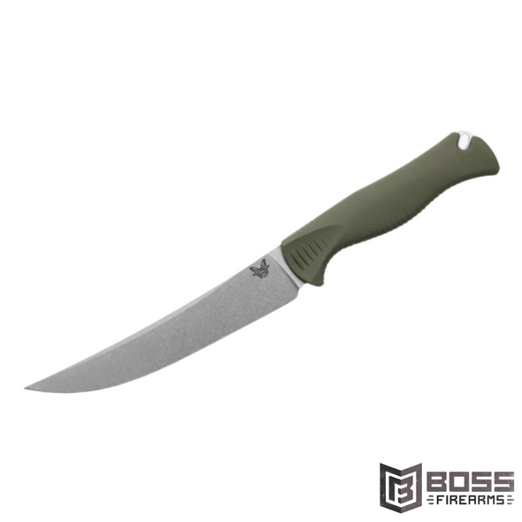 Benchmade - Meatcrafter Dark Olive Santoprene 6" - 15500-04 - 610953211714 - Boss Firearms - BossFirearms.com