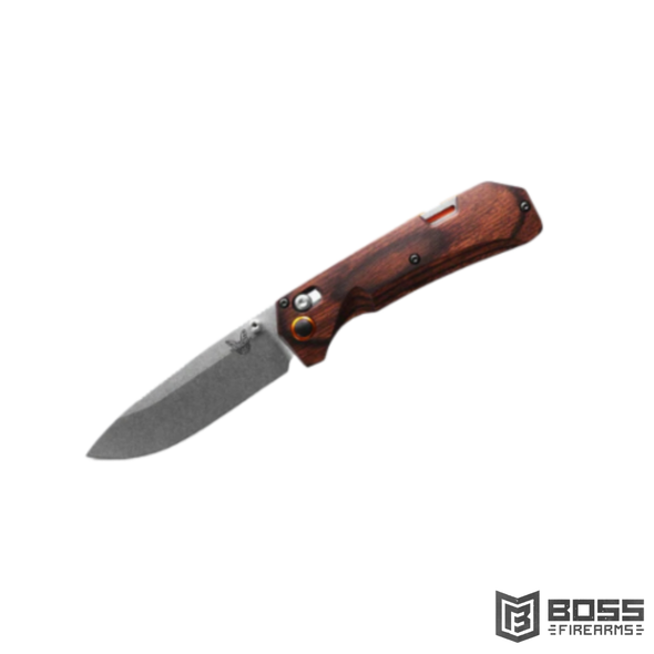 Benchmade Grizzly Creek Stabilized Wood Drop Point #15062
